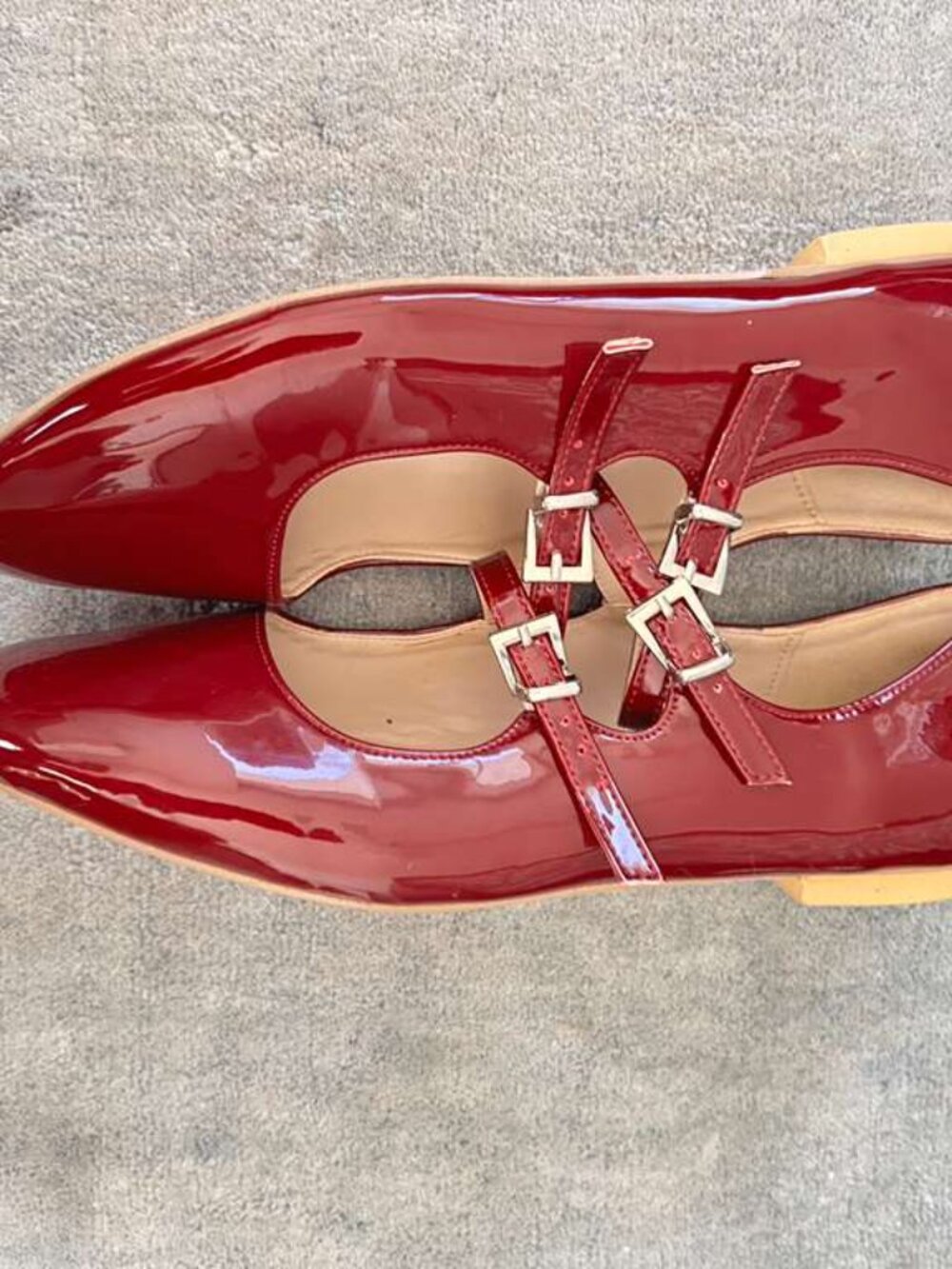 Burgundy Mary Jane Flats | Like new | 8.5 (39) - Picture 4 of 7